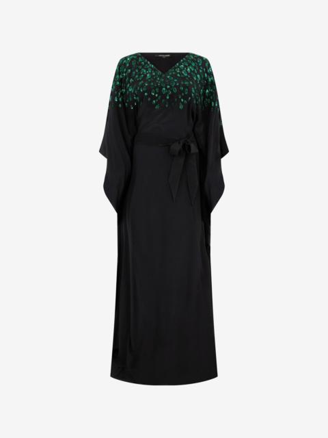 Roberto Cavalli Silk Maxi Dress with Embellished Detail
