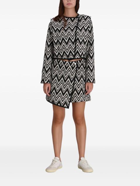 BOSS Tijaca zigzag asymmetric mini skirt