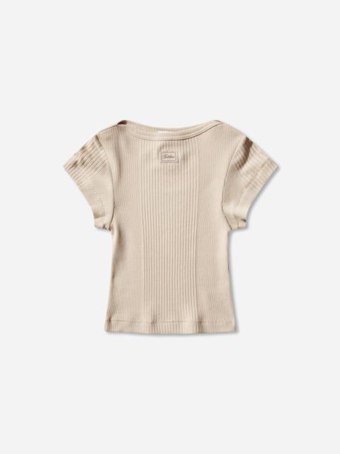Women's Logo Patch Baby T-Shirt Beige
