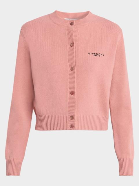 Givenchy Wool-Cashmere Crewneck Cardigan