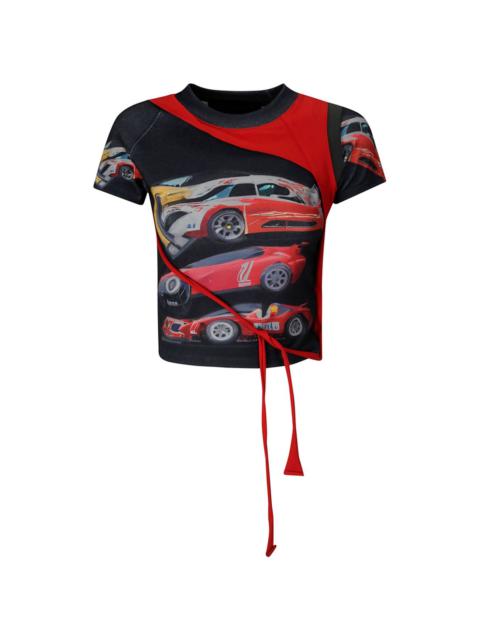 OTTOLINGER x ADSB car print cropped T-shirt