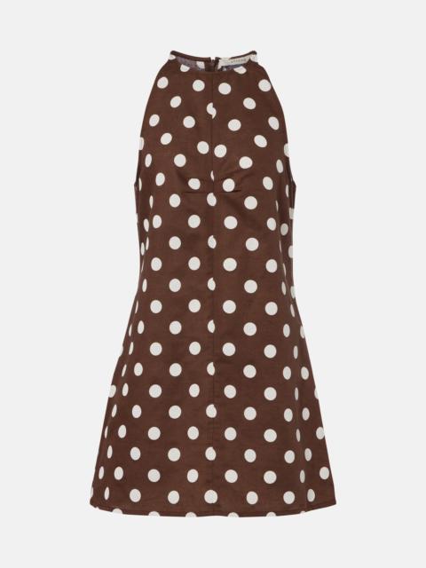 ASCENO Antigua linen and cotton minidress
