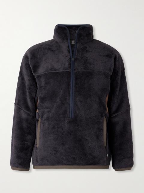 Moncler Grenoble Jersey-Trimmed Polartec® High Loft Half-Zip Sweatshirt