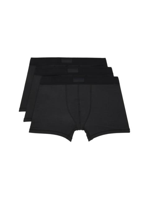 SKIMS Three-Pack Black SKIMS Cotton 3" Boxer Briefs