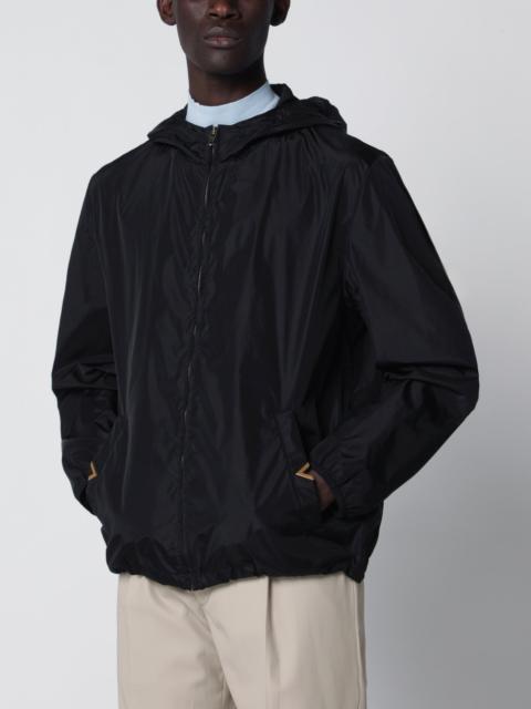 Valentino Black windbreaker with Vgold detail
