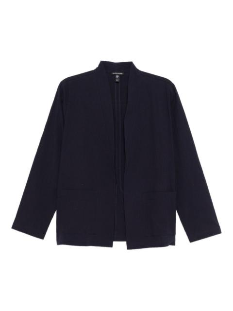 EILEEN FISHER puckered high-collar jacket