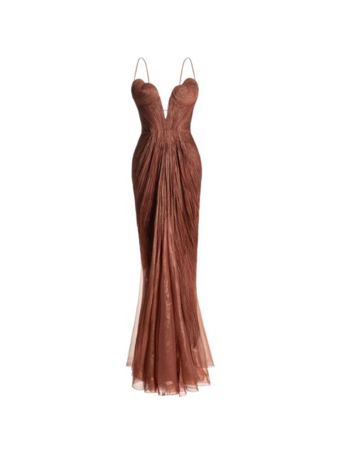 MARIA LUCIA HOHAN Cecilia V-neck gown maxi dress
