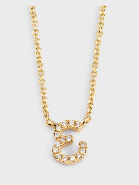 SYDNEY EVAN 14k Diamond Pave Initial Necklace