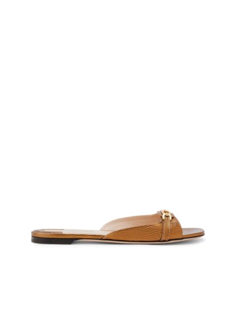 TOM FORD logo-plaque flat sandals