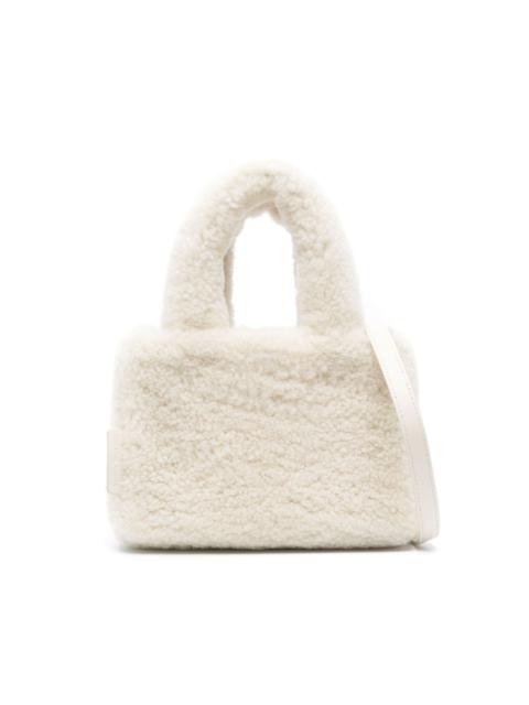 Amina Muaddi Amini Giuly shearling tote bag