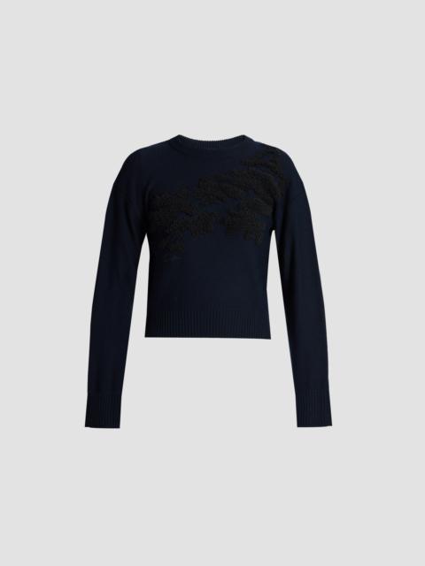 Erdem FINE MERINO WOOL FLORAL JUMPER