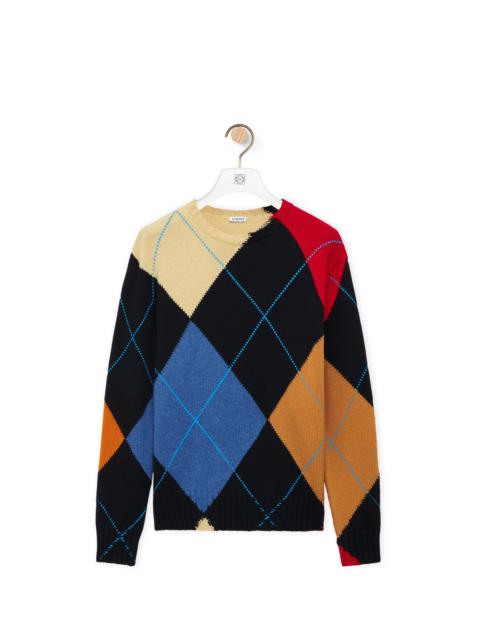 Argyle sweater in cashmere