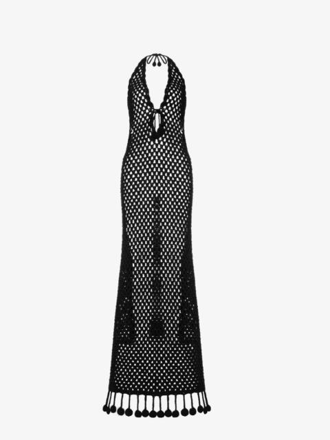 Moschino CROCHET EFFECT COTTON RIBBON DRESS