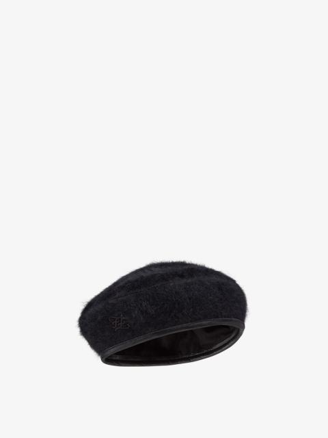 FENDI Black angora hat