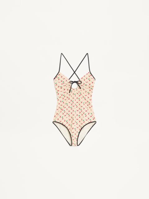 Valentino CHERRYFIC LYCRA ONE-PIECE SWIMSUIT
