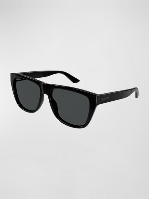 Men's Logo Rectangle Acetate Sunglasses