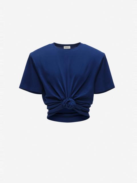 MAGDA BUTRYM Knotted t-shirt in navy
