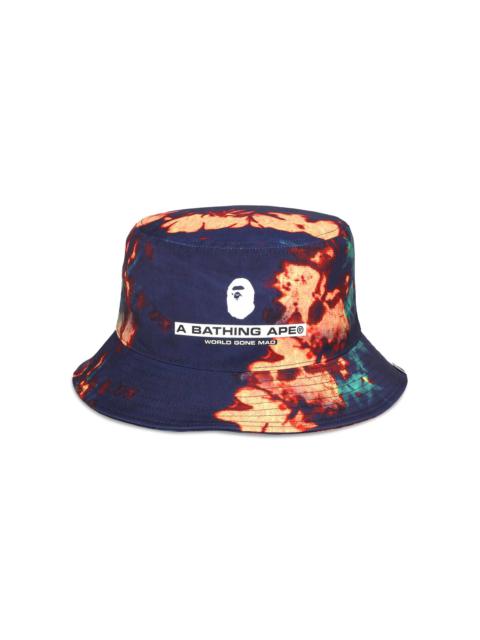 A BATHING APE® BAPE Tie Dye Bucket Hat 'Navy'