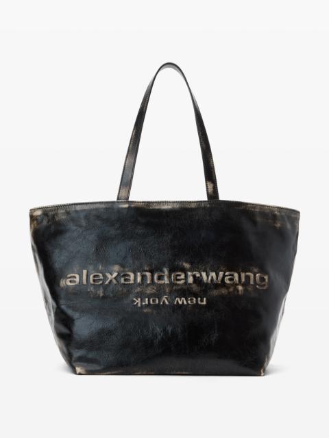 Alexander Wang large punch tote in brushed-effect leather