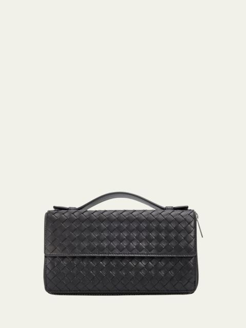 Bottega Veneta Men's Intrecciato Piccolo Top-Handle Leather Organizer