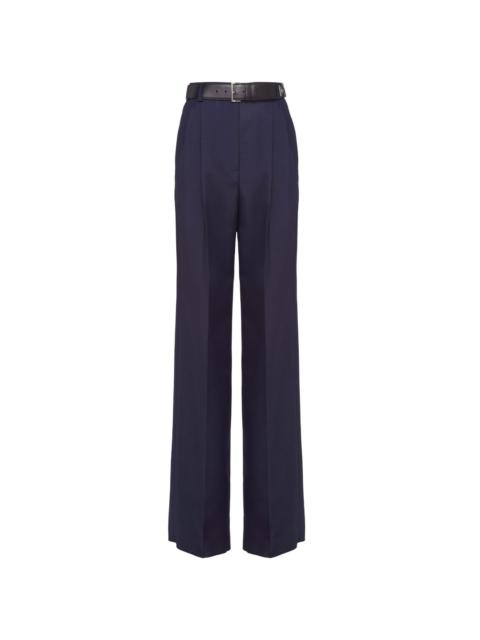 Prada high-waist pleated wool trousers