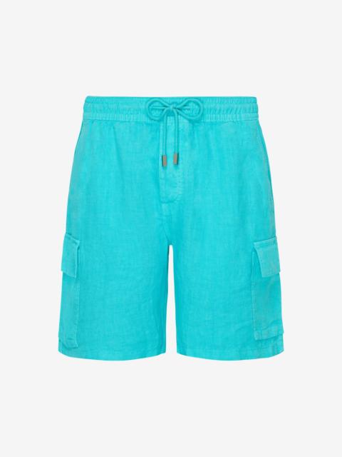 Vilebrequin MEN LINEN BERMUDA SHORTS CARGO POCKETS
