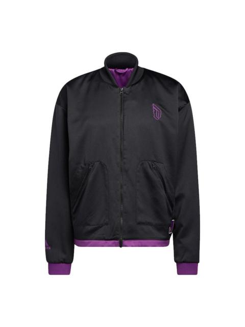 adidas logo Sports Basketball Jacket Black HE5466