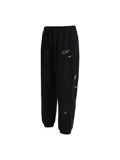 Nike (WMNS) Nike Sportswear Icon Clash Oversized Casual Sports Lacing Breathable Long Pants/Trousers Blac