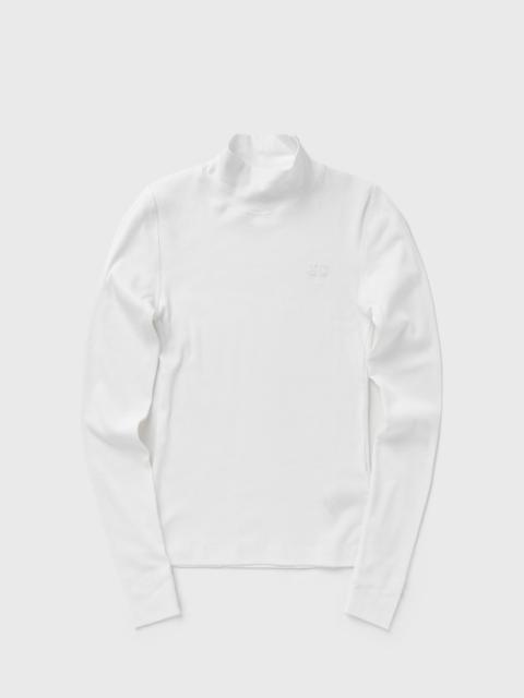 GANNI Soft Cotton Rib Long Sleeve Tee