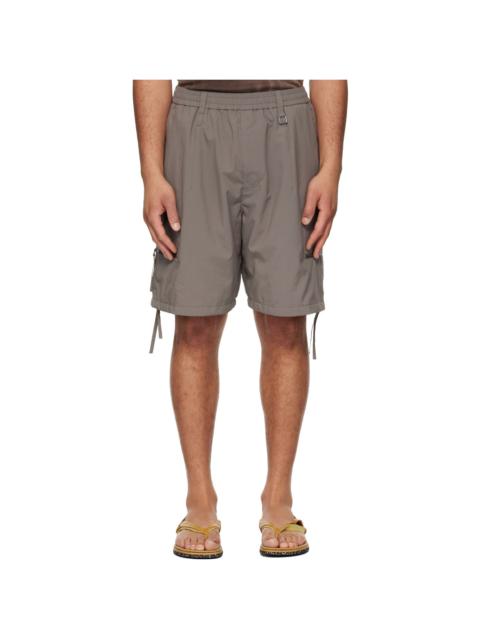 Wooyoungmi Gray Zip Detail Utility Shorts