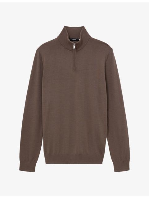 REISS Blackhall Half-Zip Merino Wool Jumper