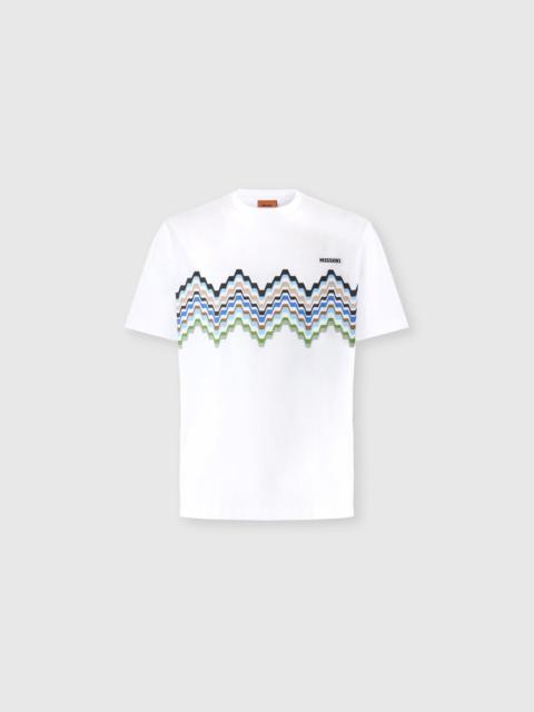 Missoni Cotton crewneck T-shirt with logo lettering