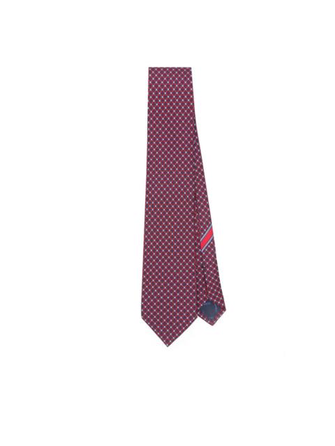 FERRAGAMO geometric-pattern silk tie