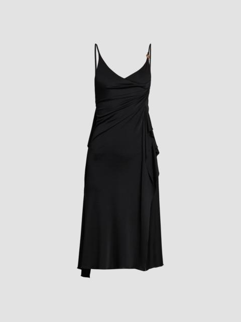 VERSACE Women's La Vacanza Draped Jersey Cocktail Dress - Black