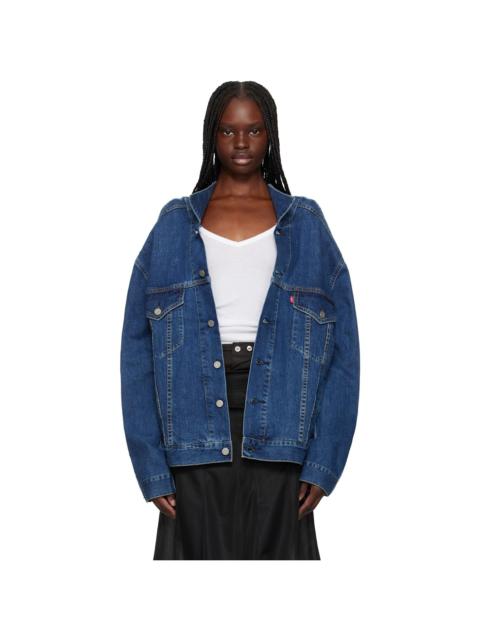 Navy The Cristaseya Edition Paneled Denim Jacket