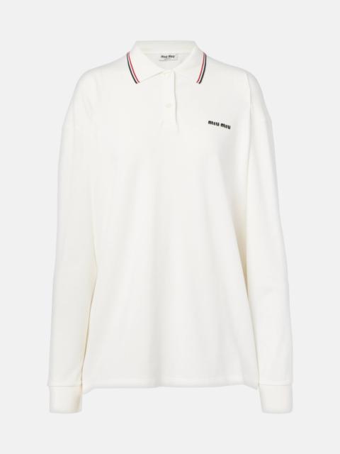 Miu Miu Logo cotton polo sweater