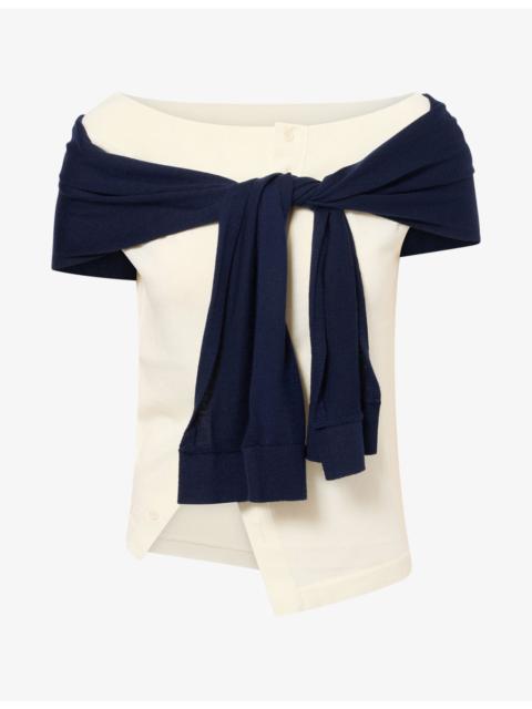 JW Anderson Off-The-Shoulder Wool Tank Top