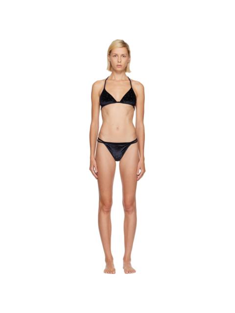 Balmain Black Triangle Bikini