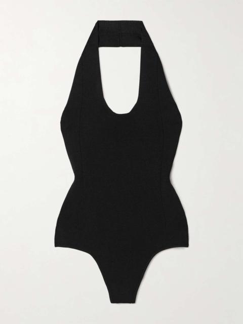 KHAITE Toto stretch-knit halterneck bodysuit