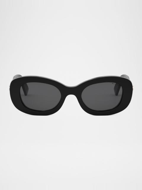 BVLGARI B.ZERO1 Oval Acetate and Nylon Sunglasses