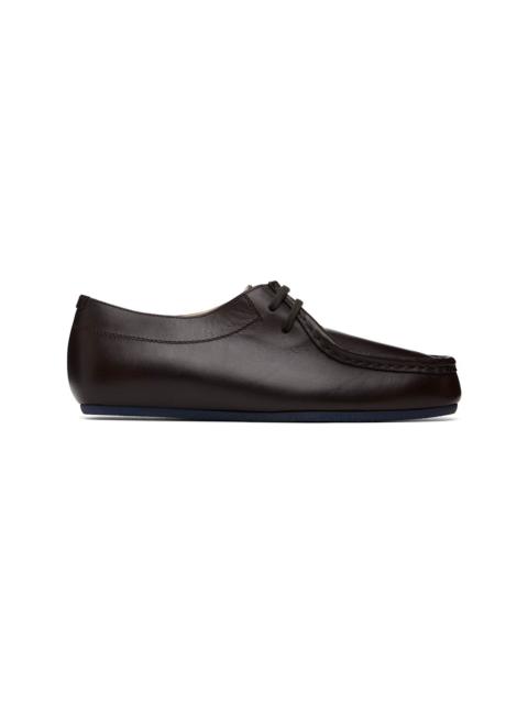 Jil Sander Brown & Blue Hood Lace-Up Derbys