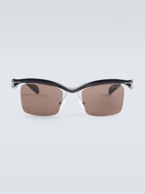 Prada Runway rectangular sunglasses