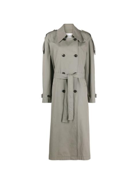 cotton-blend canvas trench coat