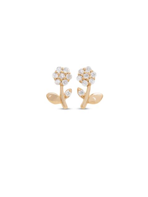 STONE AND STRAND Blooming Diamond Flower Studs
