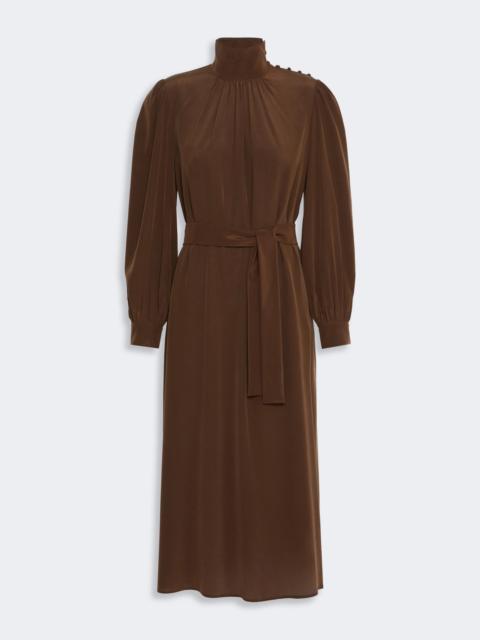 WEEKEND Max Mara WKSBLOCCO Silk crepe de chine dress - BROWN