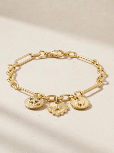 FOUNDRAE Love & Karma 18-karat Gold Diamond Bracelet
