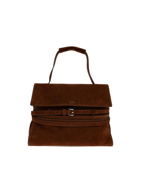 Moschino belted top-handle tote bag