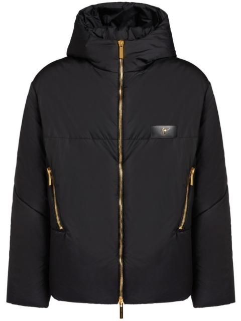 Giuseppe Zanotti embroidered-logo zip-up bomber jacket
