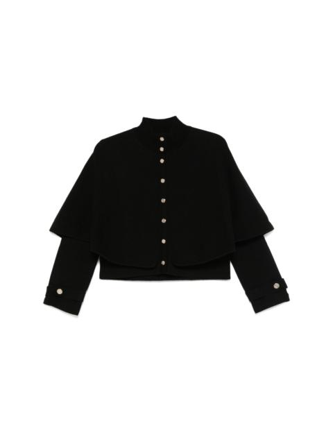maje cape-effect cardigan