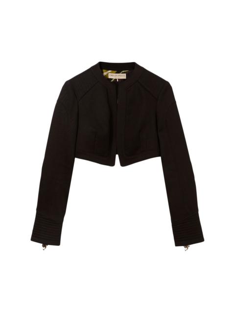 open-front cropped jacket